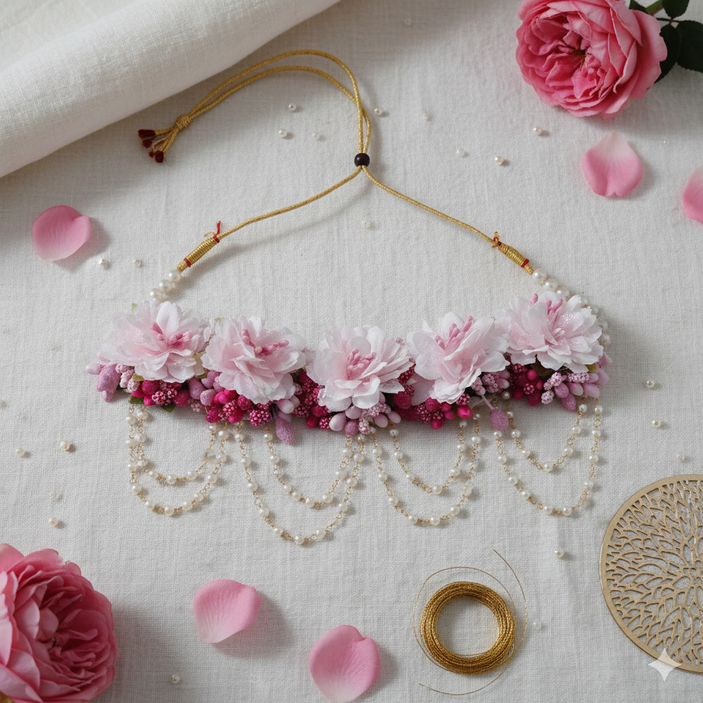The Blush & Ivory Dream Floral Bridal Jewelry Set