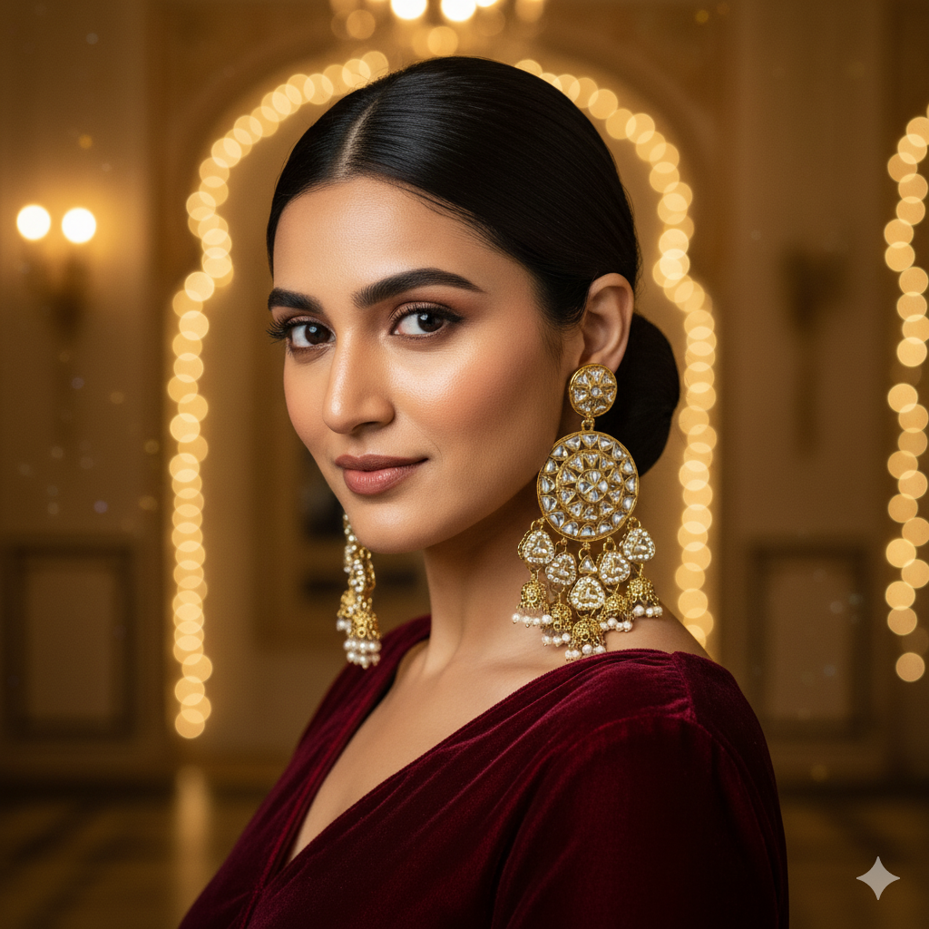 The "Zoya" Grand Layered Kundan Jhumka