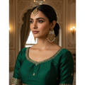 The "Zubeda" Antique Kundan & Multi-Strand Pearl Tikka Set