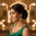 "The Rajwada" Grand Heritage Ruby & Emerald Ghungroo Jhumka