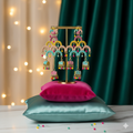 Sorbet Skies Tiered Meenakari Jhumka Earrings – Pastel Multi-Tone