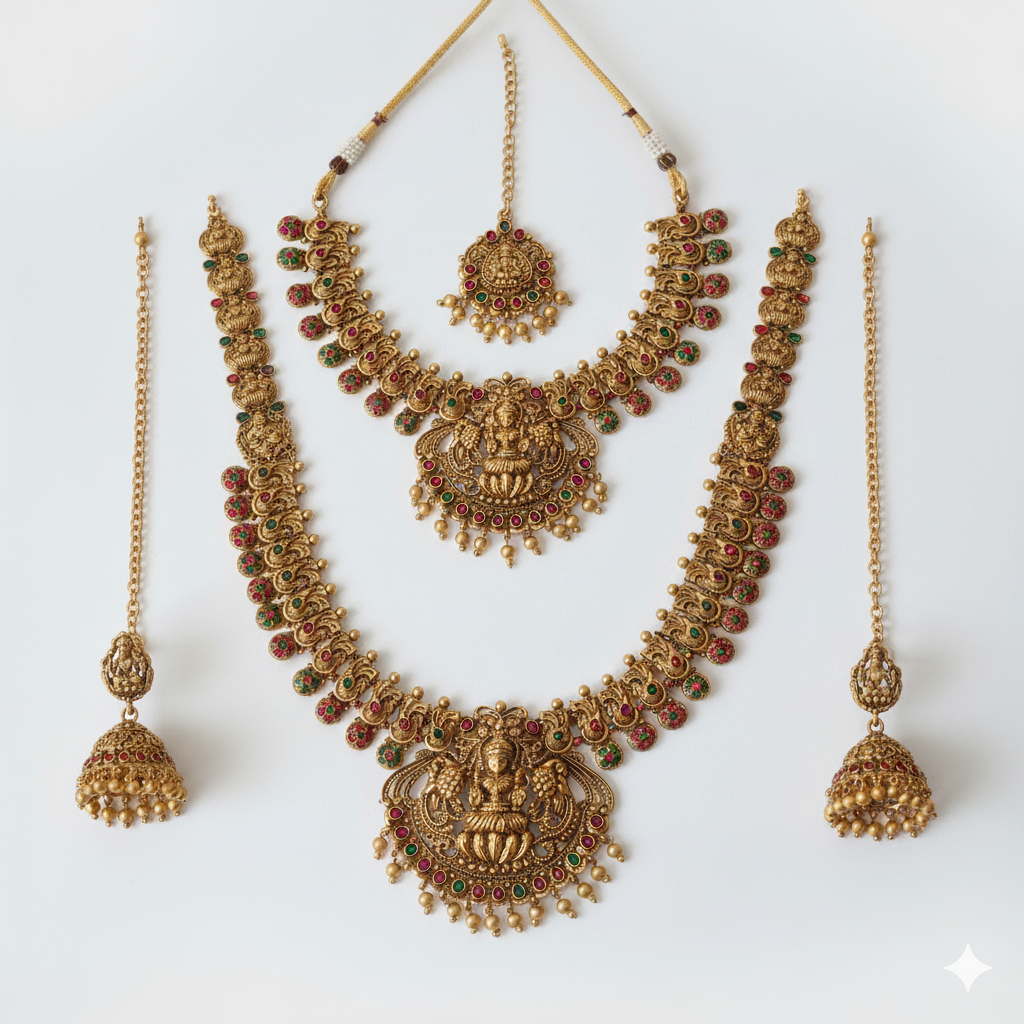 The Grand Tradition: Complete South Indian Bridal Jewellery Set